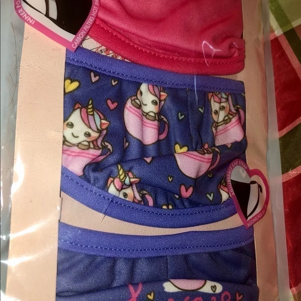 Love Bug kids face masks New! 3 pack